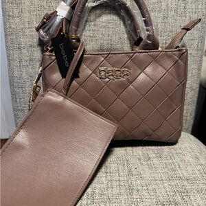 bebe Everett Small Satchel Taupe